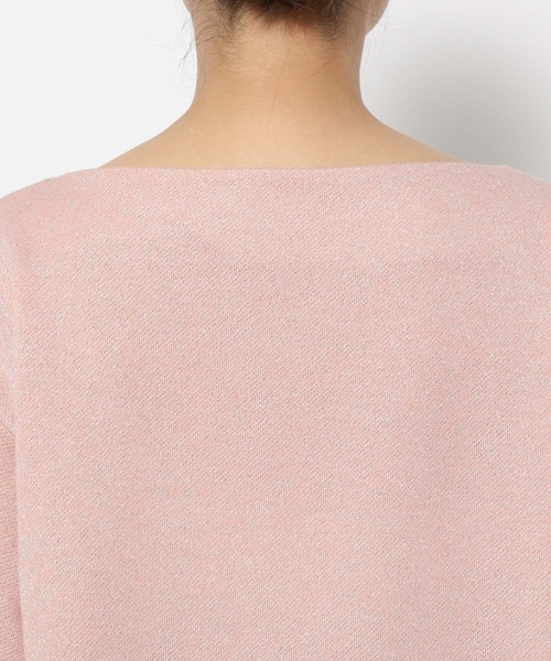 mysty woman（ミスティウーマン）の「ラメ裏毛2WAYプルオーバー　997005（Tシャツ/カットソー・レディース・ライトピンク/アイボリー/ライトグレー・FREE）」の12枚目の写真