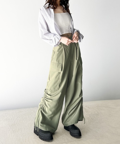 素朴で可愛いらしい大漁旗からのパンツです。 セール】《JaVa ジャバコラボ》大人のボリュームボトムス。裾