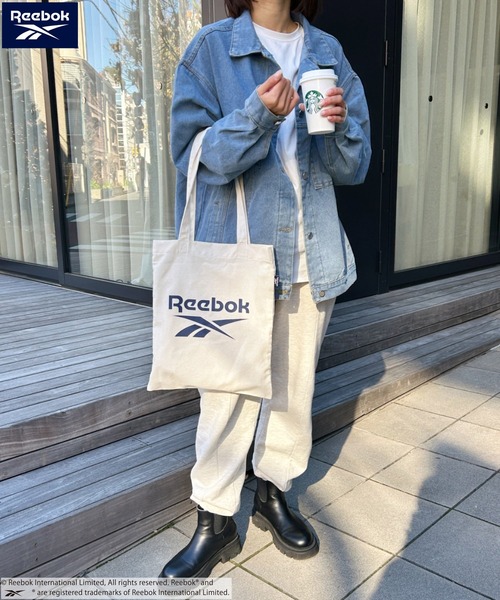Reebok(リーボック)の「【Reebok/リーボック】別注 A4サイズ対応 ブランドロゴ キャンバストートバッグ(トートバッグ・レディース・ホワイト/ブラック/ネイビー・FREE)」の21枚目の写真