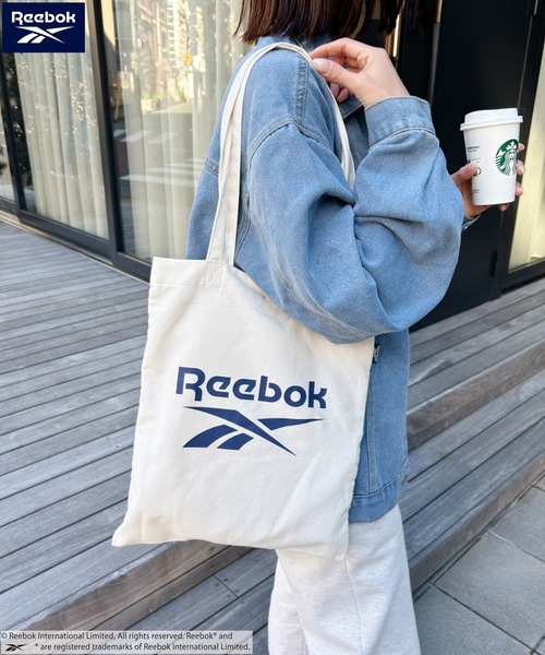 Reebok(リーボック)の「【Reebok/リーボック】別注 A4サイズ対応 ブランドロゴ キャンバストートバッグ(トートバッグ・レディース・ホワイト/ブラック/ネイビー・FREE)」の15枚目の写真