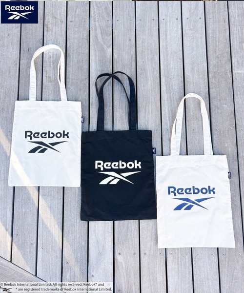 Reebok(リーボック)の「【Reebok/リーボック】別注 A4サイズ対応 ブランドロゴ キャンバストートバッグ(トートバッグ・レディース・ホワイト/ブラック/ネイビー・FREE)」の10枚目の写真