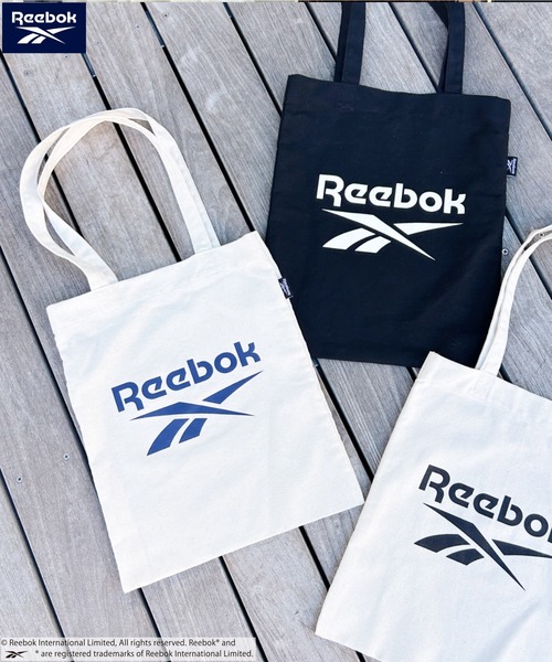 Reebok(リーボック)の「【Reebok/リーボック】別注 A4サイズ対応 ブランドロゴ キャンバストートバッグ(トートバッグ・レディース・ホワイト/ブラック/ネイビー・FREE)」の11枚目の写真