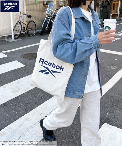 Reebok(リーボック)の「【Reebok/リーボック】別注 A4サイズ対応 ブランドロゴ キャンバストートバッグ(トートバッグ・レディース・ホワイト/ブラック/ネイビー・FREE)」の17枚目の写真