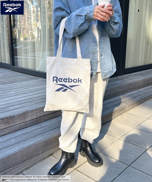 Reebok(リーボック)の「【Reebok/リーボック】別注 A4サイズ対応 ブランドロゴ キャンバストートバッグ(トートバッグ・レディース・ホワイト/ブラック/ネイビー・FREE)」の18枚目の写真