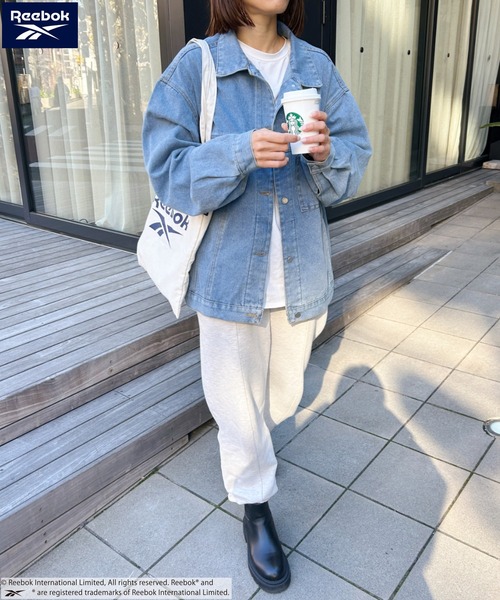 Reebok(リーボック)の「【Reebok/リーボック】別注 A4サイズ対応 ブランドロゴ キャンバストートバッグ(トートバッグ・レディース・ホワイト/ブラック/ネイビー・FREE)」の20枚目の写真