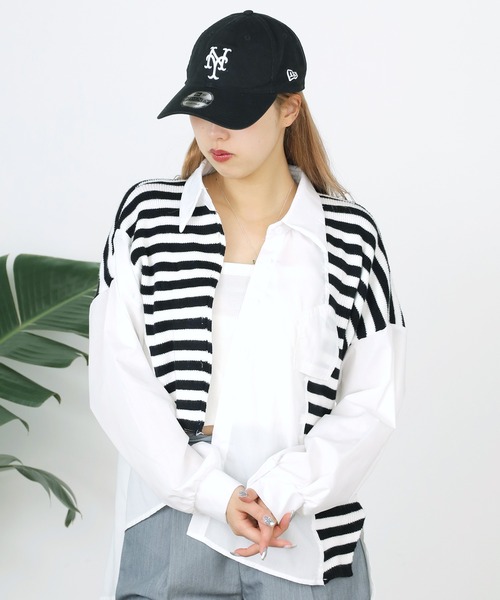 リメイク風 アシンメトリー ドッキングシャツ（シャツ/ブラウス