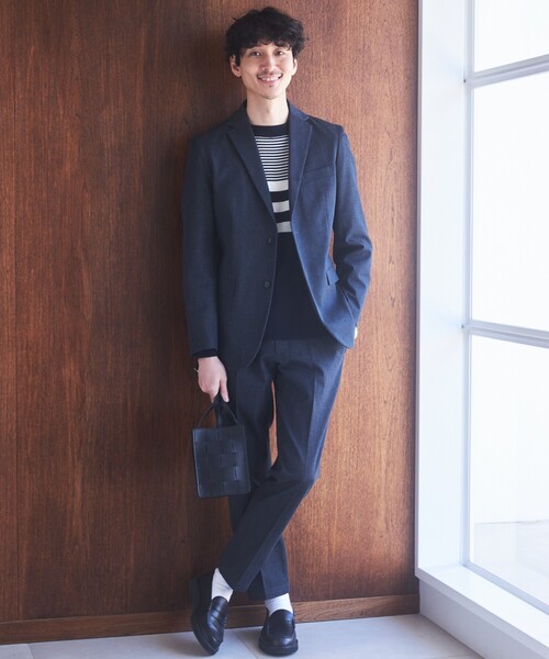 THE SHOP TK （ザ ショップ ティーケー ）の「◆【セットアップ可/色落ちしにくい】エバーデニムジャケット（テーラードジャケット・メンズ・ブルー系その他・02/03/01/04）」の10枚目の写真