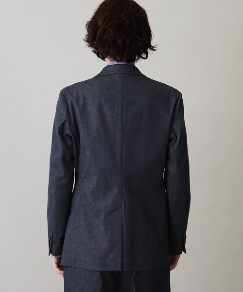 THE SHOP TK （ザ ショップ ティーケー ）の「◆【セットアップ可/色落ちしにくい】エバーデニムジャケット（テーラードジャケット・メンズ・ブルー系その他・02/03/01/04）」の2枚目の写真