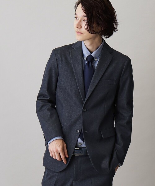 THE SHOP TK （ザ ショップ ティーケー ）の「◆【セットアップ可/色落ちしにくい】エバーデニムジャケット（テーラードジャケット・メンズ・ブルー系その他・02/03/01/04）」の19枚目の写真