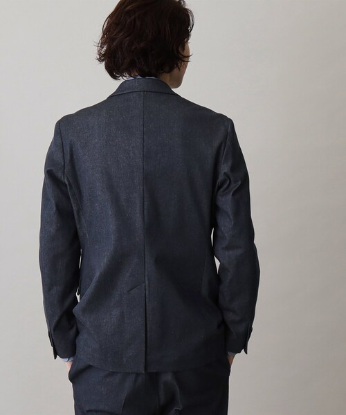 THE SHOP TK （ザ ショップ ティーケー ）の「◆【セットアップ可/色落ちしにくい】エバーデニムジャケット（テーラードジャケット・メンズ・ブルー系その他・02/03/01/04）」の21枚目の写真