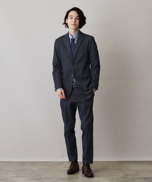 THE SHOP TK （ザ ショップ ティーケー ）の「◆【セットアップ可/色落ちしにくい】エバーデニムジャケット（テーラードジャケット・メンズ・ブルー系その他・02/03/01/04）」の20枚目の写真
