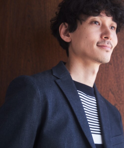 THE SHOP TK （ザ ショップ ティーケー ）の「◆【セットアップ可/色落ちしにくい】エバーデニムジャケット（テーラードジャケット・メンズ・ブルー系その他・02/03/01/04）」の22枚目の写真