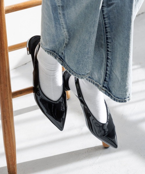 LOWRYS FARM（ローリーズファーム）の「リボンツキ２ＷＡＹミュール　100500（パンプス・レディース・ブラック/シルバー/ブラック系その他/ブラック系その他2/ピンク・MEDIUM/LARGE）」の15枚目の写真