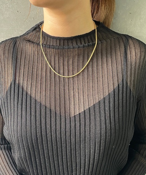 【セール】＜SYMPATHY OF SOUL (シンパシー オブ ソウル)＞TWIST CHAIN ネックレス（その他ヘアアクセサリー）｜Sympathy of Soul（シンパシーオブソウル）