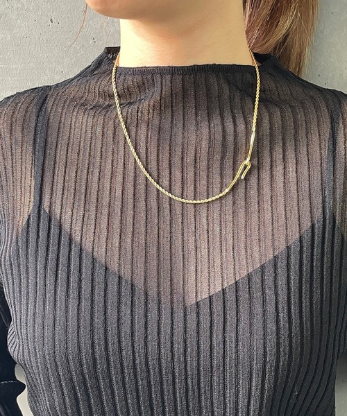 【セール】＜SYMPATHY OF SOUL (シンパシー オブ ソウル)＞TWIST CHAIN ネックレス（その他ヘアアクセサリー）｜Sympathy of Soul（シンパシーオブソウル）