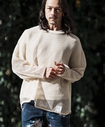 CAMBIO | mlt4610- Cotton Mesh Long Sleeve Cut sew カットソー(Tシャツ/カットソー)