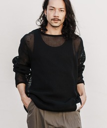 mlt4610- Cotton Mesh Long Sleeve Cut sew カットソー
