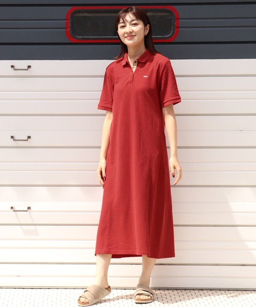 KRIFF MAYER Lady's Collection(クリフメイヤーレディースコレクション)の「【接触冷感】冷感リンクスカノコポロワンピ(ワンピース・レディース・ネイビー/レッド/カラフル/ホワイト系その他/ベージュ系その他2/ブラック/オフホワイト/ネイビー系/ピンク/グリーン・MEDIUM/LARGE)」の9枚目の写真