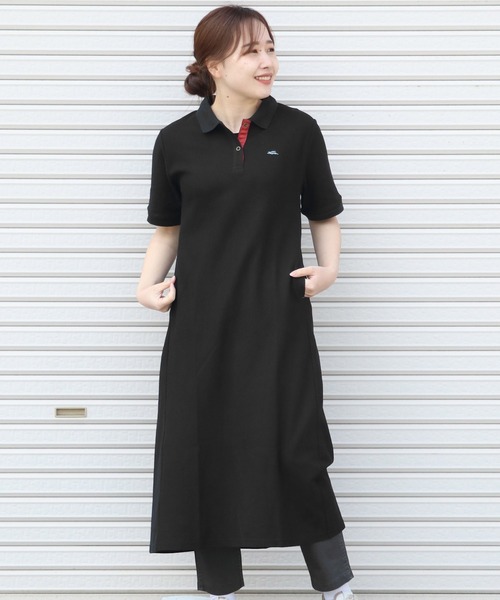 KRIFF MAYER Lady's Collection(クリフメイヤーレディースコレクション)の「【接触冷感】冷感リンクスカノコポロワンピ(ワンピース・レディース・ネイビー/レッド/カラフル/ホワイト系その他/ベージュ系その他2/ブラック/オフホワイト/ネイビー系/ピンク/グリーン・MEDIUM/LARGE)」の4枚目の写真