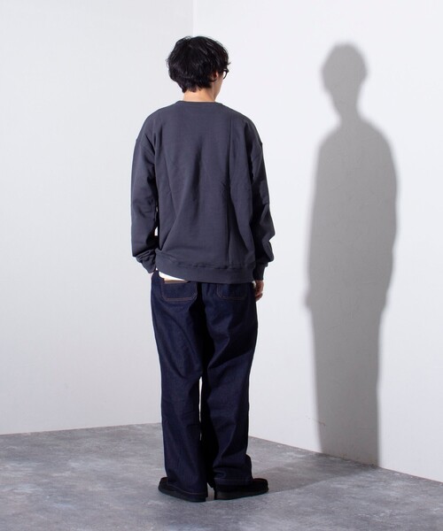 GLOSTER（グロスター）の「【GLOSTER/グロスター】ワンポイントロゴ G刺繍 クルーネックスウェット トレーナー（スウェット・メンズ・キナリ/サックスブルー/チャコールグレー/グレー・S/M/L）」の20枚目の写真