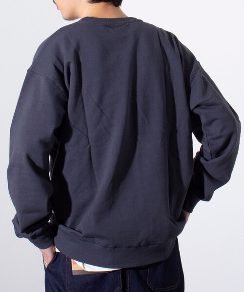 GLOSTER（グロスター）の「【GLOSTER/グロスター】ワンポイントロゴ G刺繍 クルーネックスウェット トレーナー（スウェット・メンズ・キナリ/サックスブルー/チャコールグレー/グレー・S/M/L）」の17枚目の写真