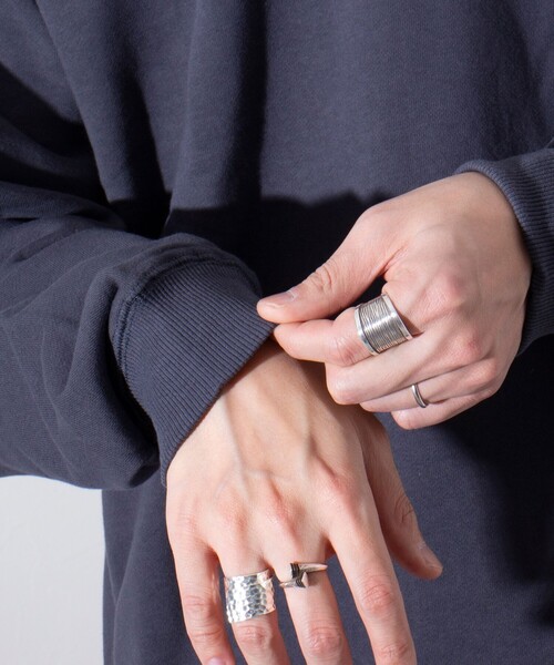 GLOSTER（グロスター）の「【GLOSTER/グロスター】ワンポイントロゴ G刺繍 クルーネックスウェット トレーナー（スウェット・メンズ・キナリ/サックスブルー/チャコールグレー/グレー・S/M/L）」の11枚目の写真