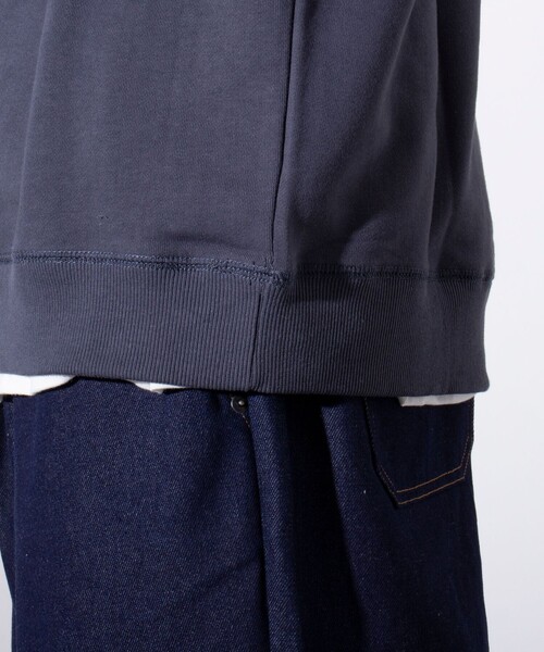 GLOSTER（グロスター）の「【GLOSTER/グロスター】ワンポイントロゴ G刺繍 クルーネックスウェット トレーナー（スウェット・メンズ・キナリ/サックスブルー/チャコールグレー/グレー・S/M/L）」の10枚目の写真