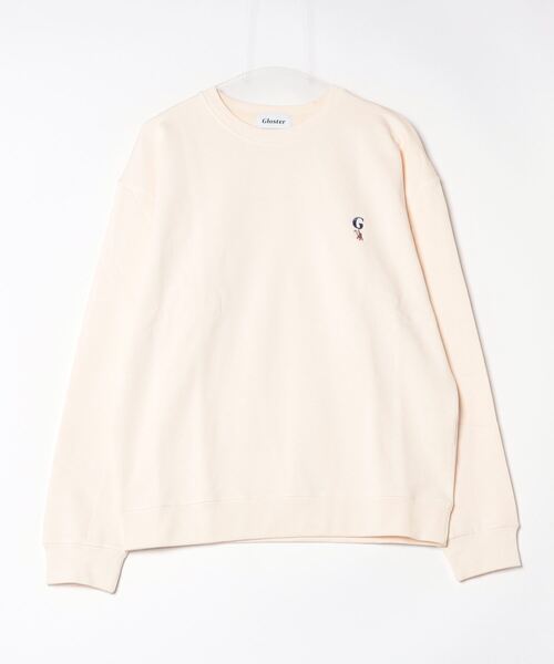 GLOSTER（グロスター）の「【GLOSTER/グロスター】ワンポイントロゴ G刺繍 クルーネックスウェット トレーナー（スウェット・メンズ・キナリ/サックスブルー/チャコールグレー/グレー・S/M/L）」の5枚目の写真