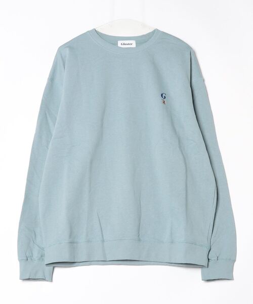 GLOSTER（グロスター）の「【GLOSTER/グロスター】ワンポイントロゴ G刺繍 クルーネックスウェット トレーナー（スウェット・メンズ・キナリ/サックスブルー/チャコールグレー/グレー・S/M/L）」の8枚目の写真