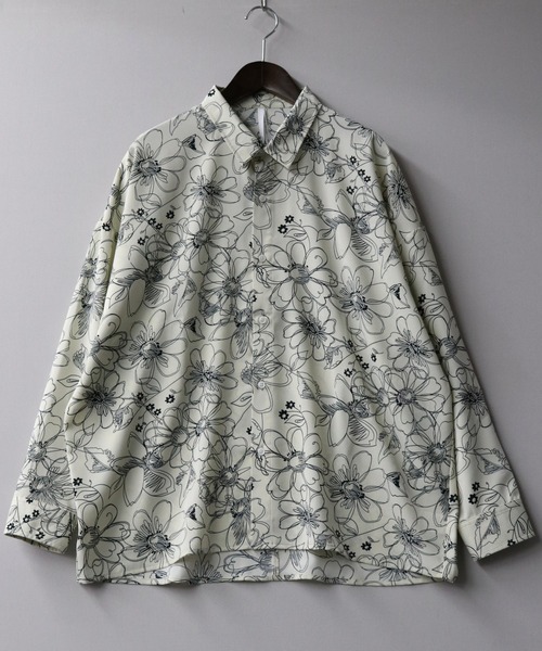 セール】モノトーン プリント シャツ（シャツ/ブラウス）｜Starting