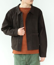 fennica / 奄美大島 泥染め French work Court Jacket フレンチワークジャケット