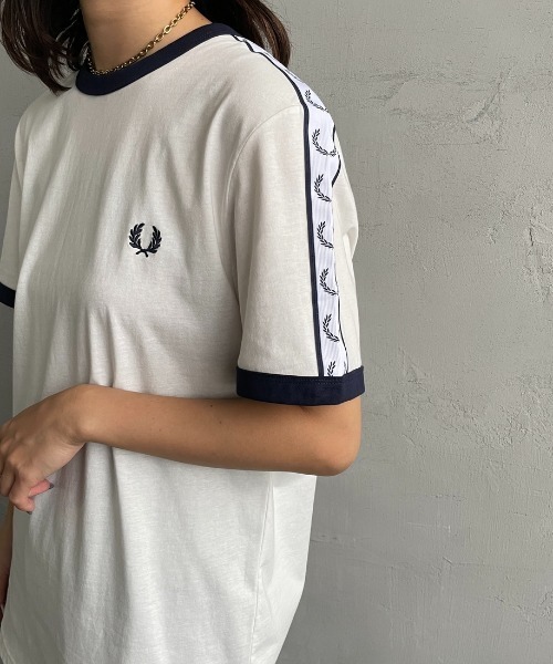 フレッドペリー トラックテープデザイン リンガーTシャツ FRED PERRY（フレッドペリー）の「[FRED PERRY/フレッドペリー