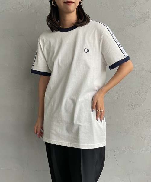 フレッドペリー トラックテープデザイン リンガーTシャツ FRED PERRY（フレッドペリー）の「[FRED PERRY/フレッドペリー