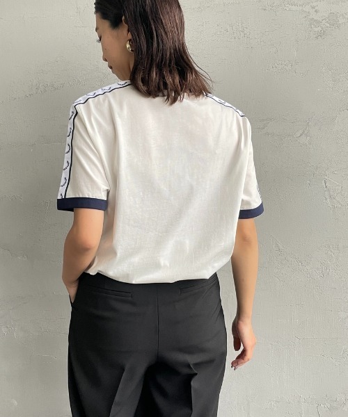 フレッドペリー トラックテープデザイン リンガーTシャツ FRED PERRY（フレッドペリー）の「[FRED PERRY/フレッドペリー