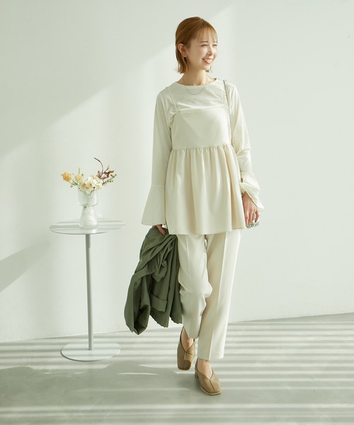 ROPE' PICNIC（ロペピクニック）の「キャミソールビスチェ（キャミソール・レディース・ネイビー/ベージュ・38）」の20枚目の写真