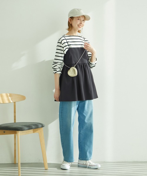 ROPE' PICNIC（ロペピクニック）の「キャミソールビスチェ（キャミソール・レディース・ネイビー/ベージュ・38）」の14枚目の写真