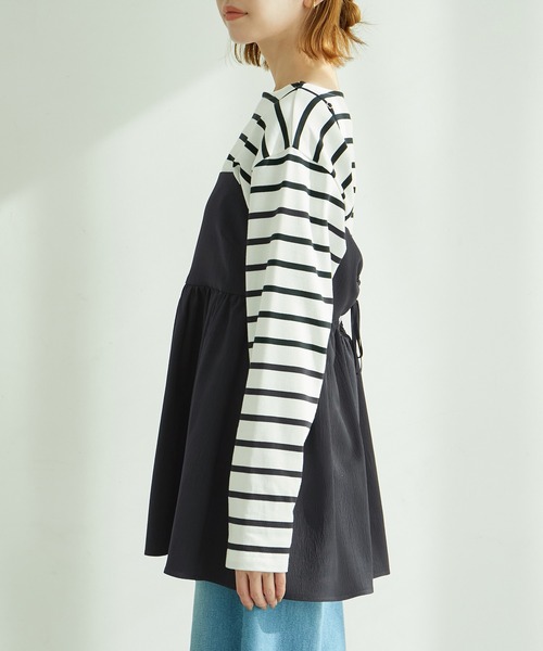 ROPE' PICNIC（ロペピクニック）の「キャミソールビスチェ（キャミソール・レディース・ネイビー/ベージュ・38）」の9枚目の写真