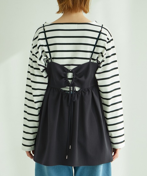 ROPE' PICNIC（ロペピクニック）の「キャミソールビスチェ（キャミソール・レディース・ネイビー/ベージュ・38）」の11枚目の写真