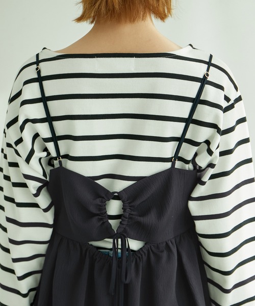 ROPE' PICNIC（ロペピクニック）の「キャミソールビスチェ（キャミソール・レディース・ネイビー/ベージュ・38）」の12枚目の写真