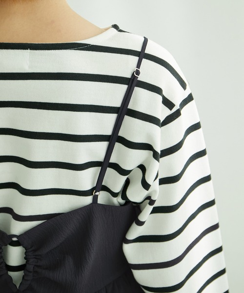 ROPE' PICNIC（ロペピクニック）の「キャミソールビスチェ（キャミソール・レディース・ネイビー/ベージュ・38）」の13枚目の写真