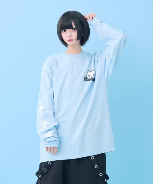 Hauls（ハウルズ）の「1st リバイバルBIG ロンT（Tシャツ/カットソー・レディース・ホワイト/ピンク/ブラック/サックスブルー/ホワイト系その他/ブルー系その他/ブラック系その他・FREE）」の6枚目の写真