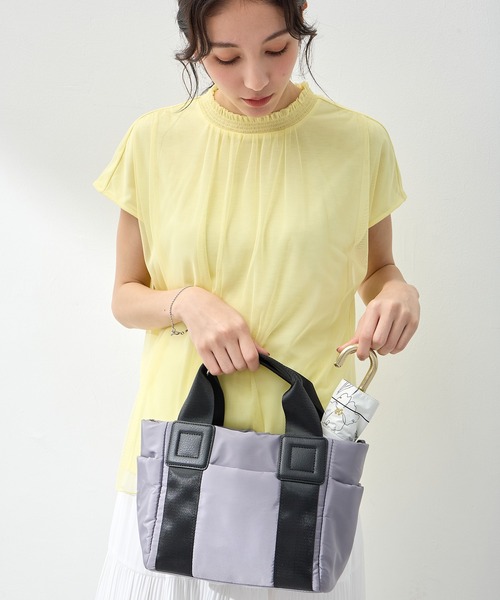 A/C DESIGN BY ALPHA CUBIC（エーシーデザインバイアルファキュービック）の「【EC別注】軽量2WAYトートバッグ【ショルダーストラップ付】（トートバッグ・レディース・ブラック/ベージュ/モカ/ネイビー/ライトグレー/ダークブラウン・フリー）」の18枚目の写真