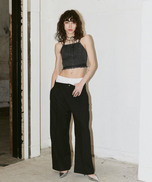 AIC.（エーアイシー）の「ダブルウエストスラックスパンツ（スラックス