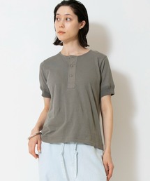コットンバイオヘンリーネックTシャツ