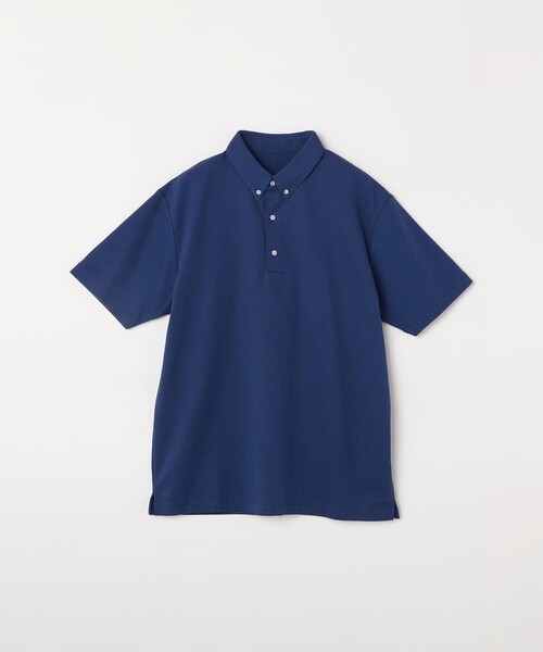 SHIPS any（シップス エニィ）の「SHIPS any:〈接触冷感/遮熱/UVカット機能等〉サマーファンクション 鹿の子 ボタンダウンポロシャツ◆（ポロシャツ・メンズ・ダークグレー/ホワイト/ブルー/ブラック/ネイビー/ホワイト系/ダークブルー・X-LARGE/LARGE/MEDIUM/SMALL）」の13枚目の写真