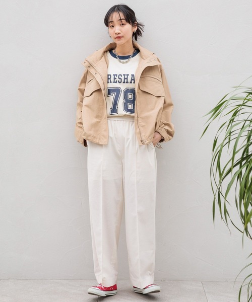 LOWRYS FARM（ローリーズファーム）の「ＴＲワイドイージーパンツ 991946（その他パンツ・レディース・ホワイト/グリーン/グレー/ブラック・FREE）」の5枚目の写真