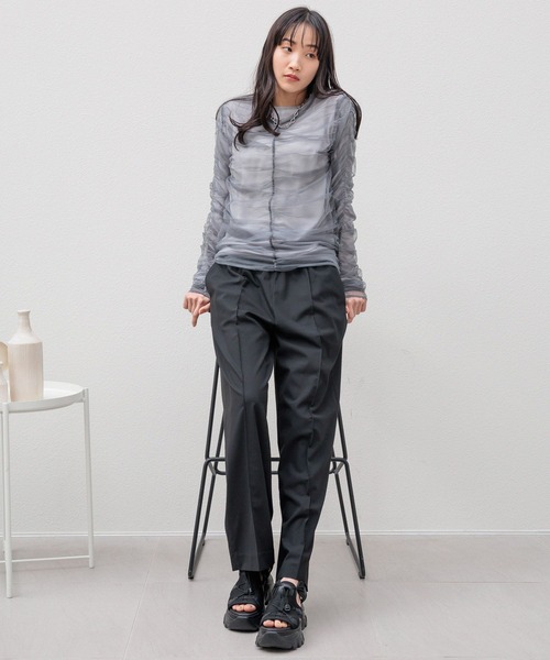 LOWRYS FARM（ローリーズファーム）の「ＴＲワイドイージーパンツ 991946（その他パンツ・レディース・ホワイト/グリーン/グレー/ブラック・FREE）」の10枚目の写真