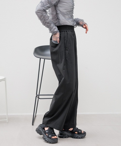 LOWRYS FARM（ローリーズファーム）の「ＴＲワイドイージーパンツ 991946（その他パンツ・レディース・ホワイト/グリーン/グレー/ブラック・FREE）」の15枚目の写真