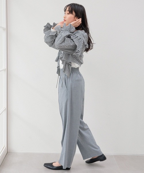 LOWRYS FARM（ローリーズファーム）の「ＴＲワイドイージーパンツ 991946（その他パンツ・レディース・ホワイト/グリーン/グレー/ブラック・FREE）」の19枚目の写真