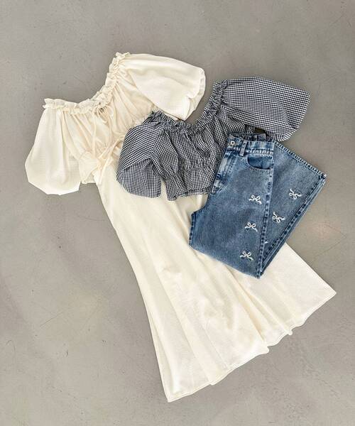 MAJESTIC LEGON（マジェスティックレゴン）の「マルチwayブラウスセットワンピース（ワンピース・レディース・ブラック系その他/ブルー/ブラック/アイボリー・MEDIUM/SMALL）」の2枚目の写真